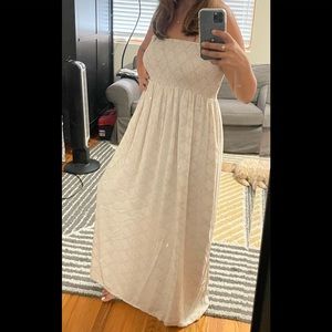 Club Monaco Smocked strapless dress